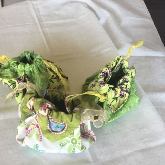 NWOT Handmade Set of 3 Drawstring Pouches - Picture 2 of 6